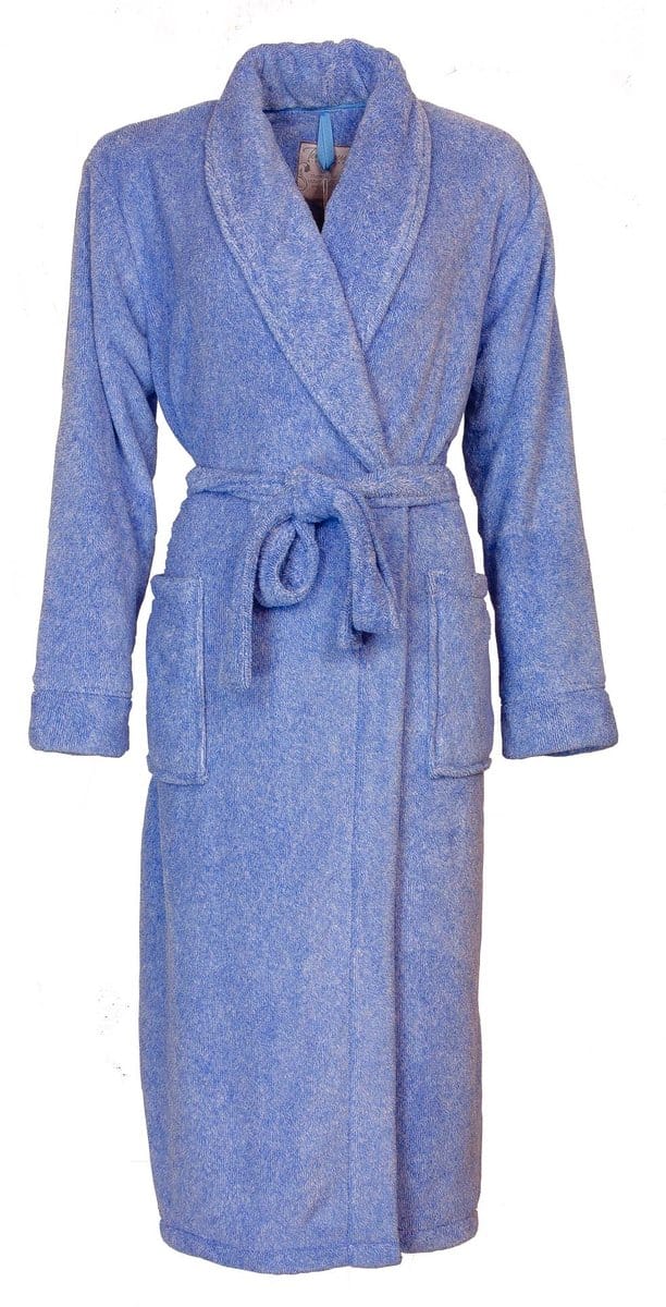 Tenderness Dames Badjas - Fleece - Blauw - Maat L