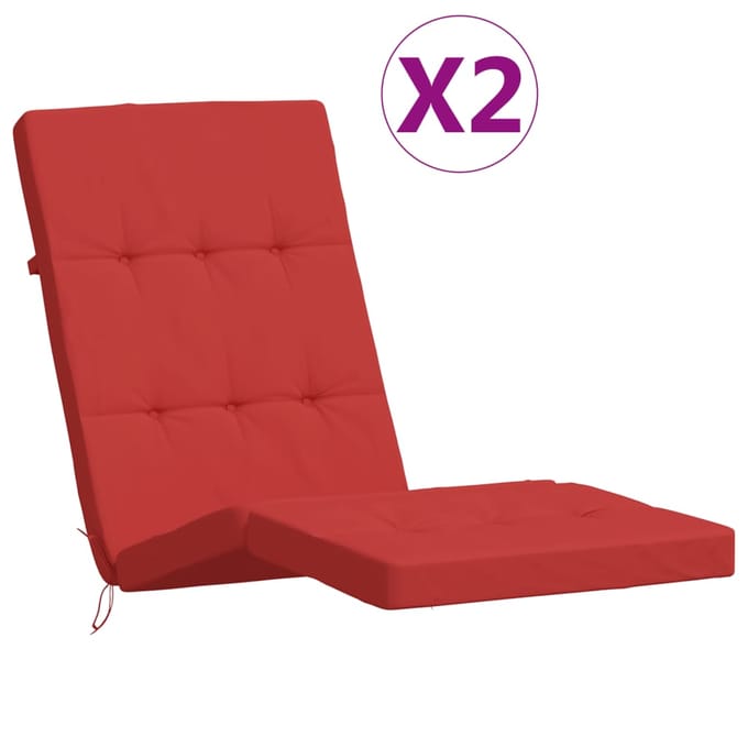 vidaXL Terrasstoelkussens 2 st oxford stof rood