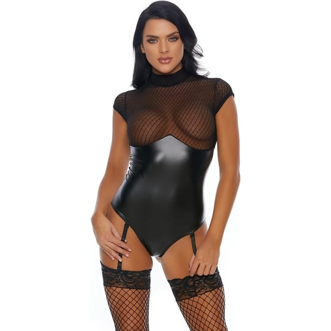 Forplay  | Sultry Vixen Teddy with Garter Straps - Black