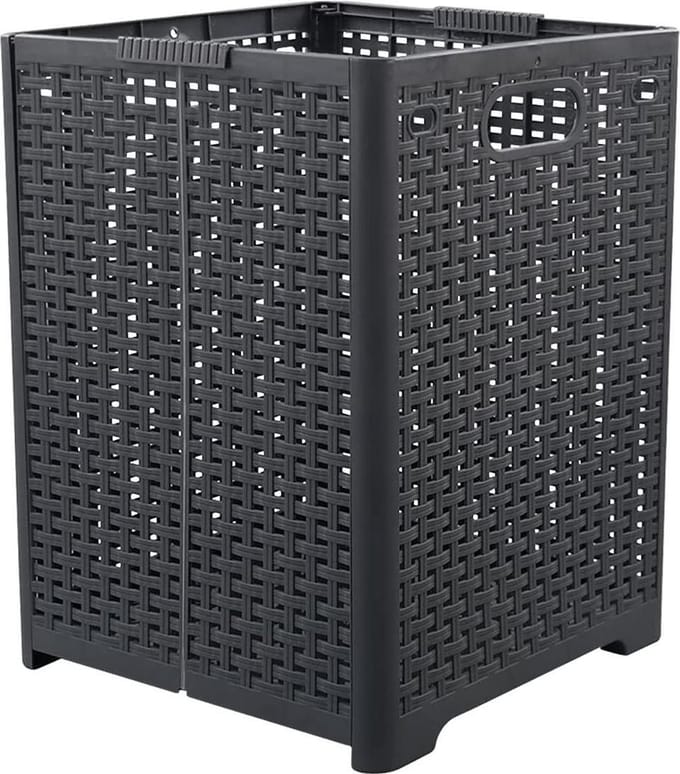 Online Europe, 2 opvouwbare Wasmand, 42L, Grijs,  33 x 33 x 44cm