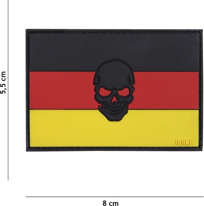 101 Inc Embleem 3D Pvc Vlag Duitsland   Skull  17009