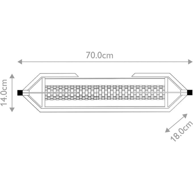 Quintiesse LED wandlamp ESPADA, gepolijst chroom Breedte 70 cm Metaal IP44