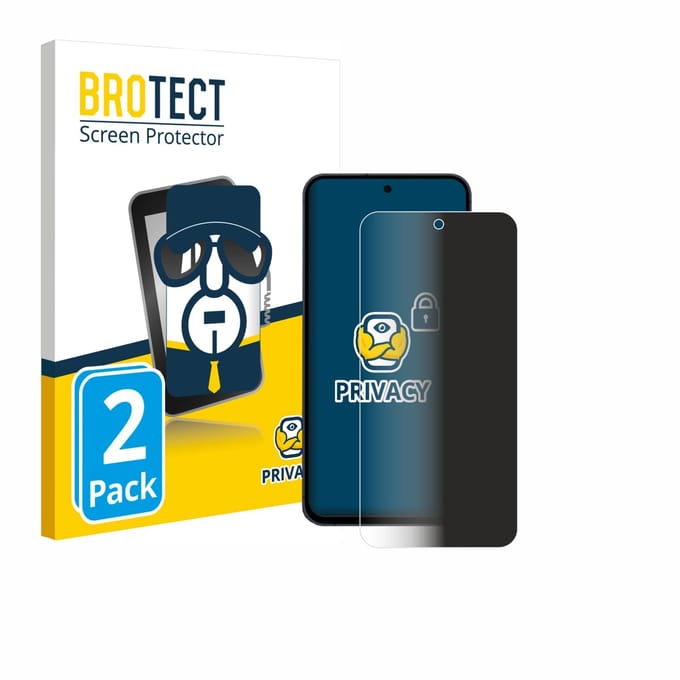 BROTECT - privacy screenprotector voor Samsung Galaxy A55 5G Enterprise Edition - Folie Beschermfolie Blauwlichtfilter 2 Stuks