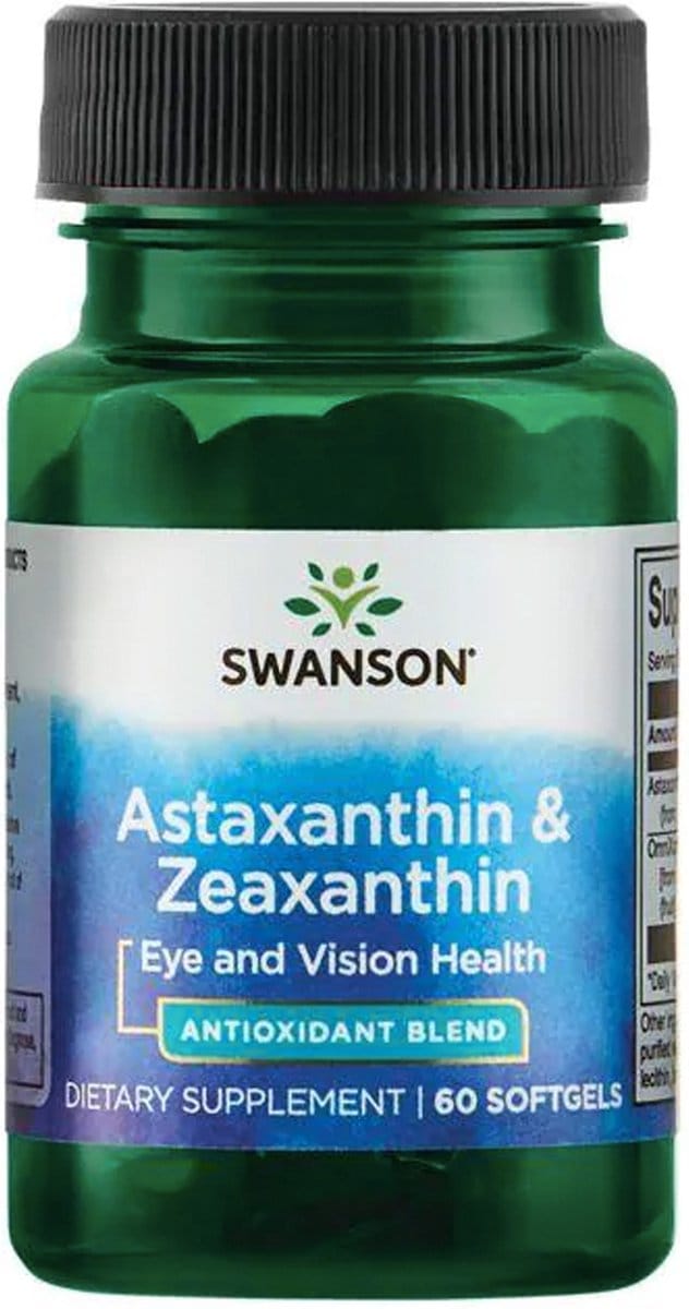 Swanson - Astaxanthine & Zeaxanthine - 60 Softgels - OmniXan® Zeaxanthine - Antioxidant
