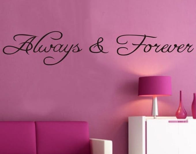 Muursticker Always & Forever (zwart)