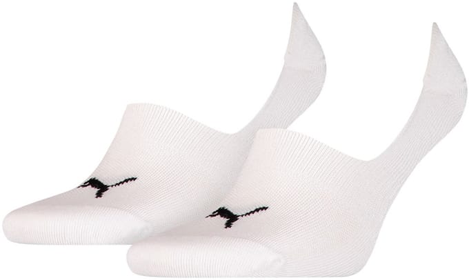 Footies met midden hoog uitgesneden wreef – White – 39-42