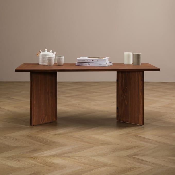 Salontafel MESA van massief hout – donkerbruin