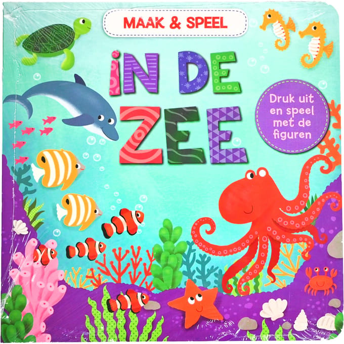 Maak & Speel kartonboek – In de Zee – Dieren uitdrukken