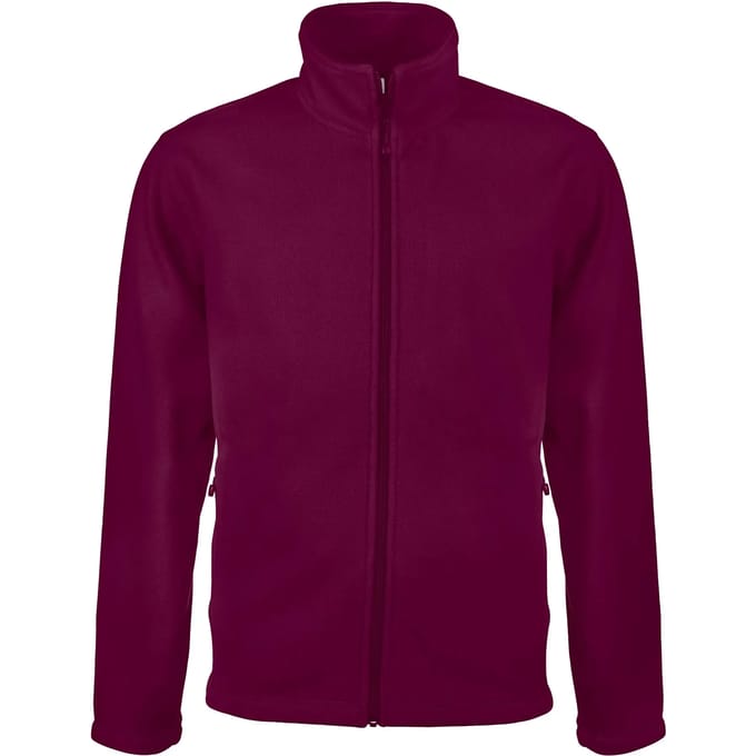 Kariban Microfleece met rits heren K911 - Wine - S