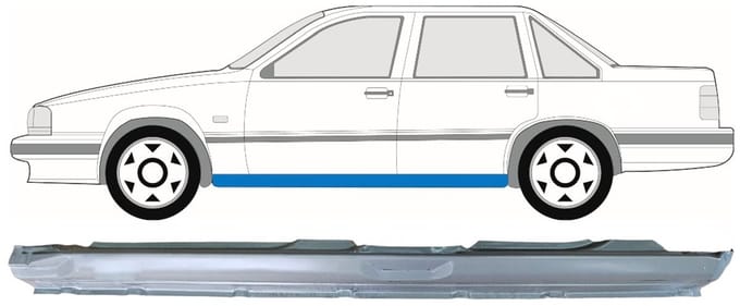 Volledige dorpel voor Volvo 850 1991-1997 / Links
