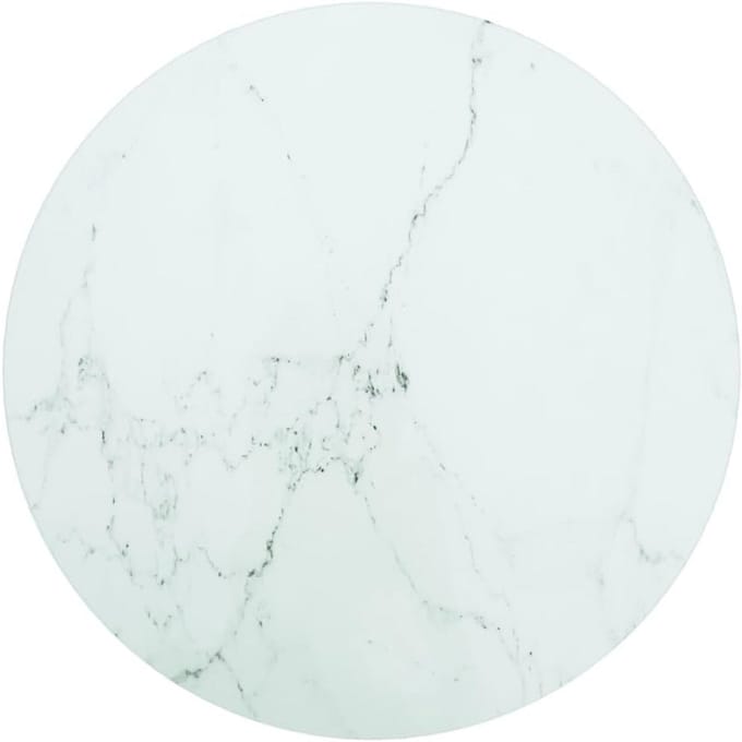 Ronde Glazen Tafelblad met Marmerlook Ø40cm - Hittebestendig