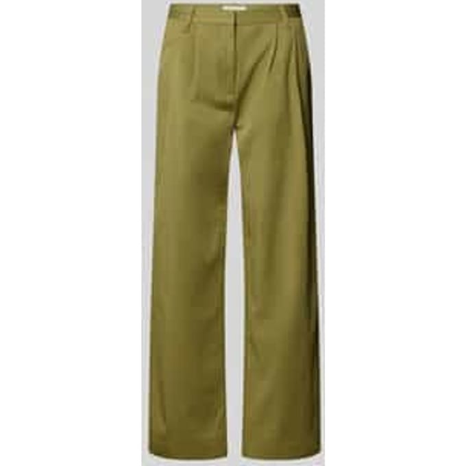Stoffen broek met bandplooien, model 'UTILITY'