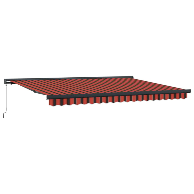 vidaXL - Uitschuifbare - luifel - Rood - en - Zwart - 450 - × - 300 - cm