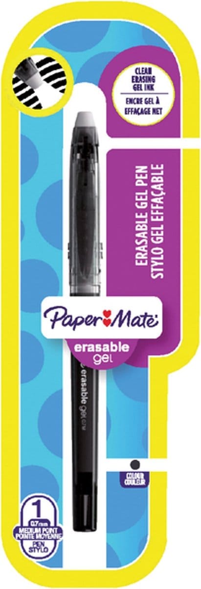 Gelschrijver paper mate inkjoy erasable zwart