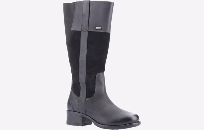 Hush Puppies Samara Suède Dames Zwarte Laarzen