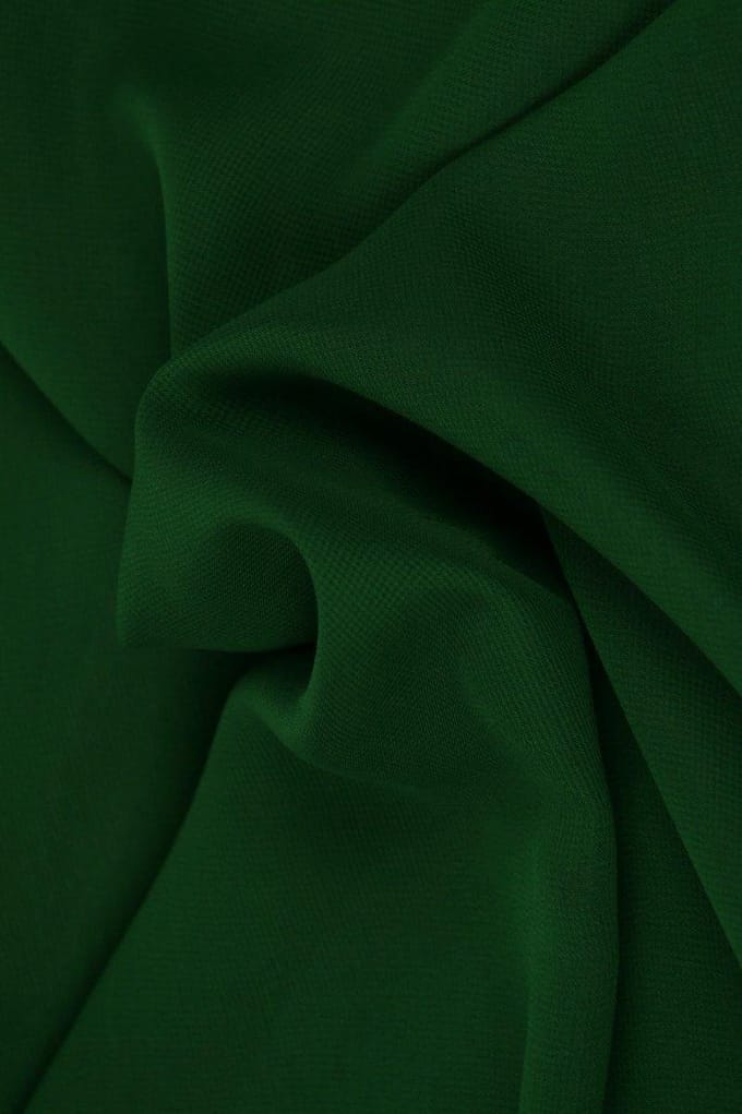 Chiffon stof - Donkergroen - 15 meter