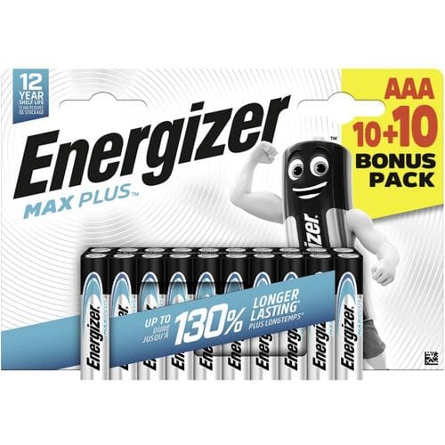 Energizer Max Plus AAA batterij (potlood) Alkaline 1.5 V 20 stuk(s)