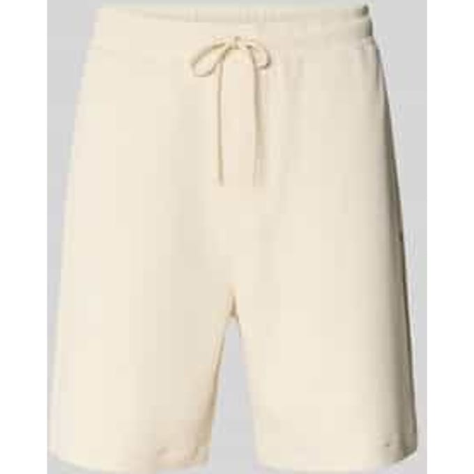 Sweatshorts in met plissés look met elastische band