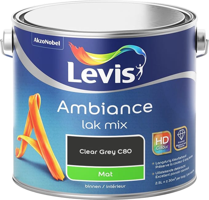 Levis - Ambiance Lak Mat Mix - Clear Grey C80 - Mengverf - 2,5 L