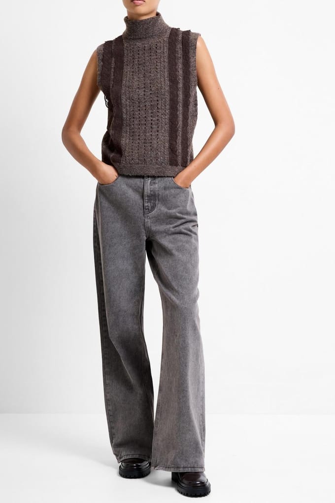 French Connection Kezia Slvlss Jumper Brown Taglia: L | Maglioni a maglia Outlet | Donna | Marrone
