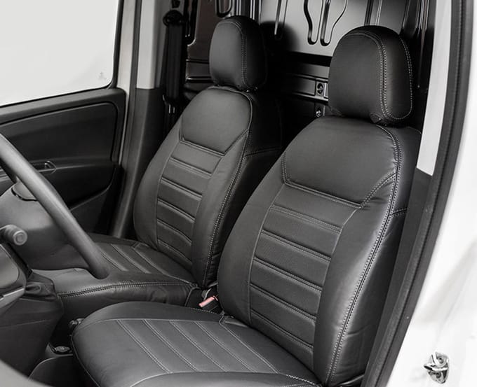 Pasvorm stoelhoezen Opel Combo D 2012-2018 (geschikt voor 2 stoelen) - Kunstleer zwart
