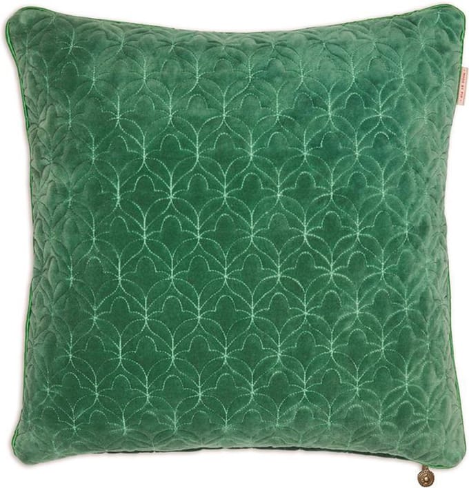Pip Studio Quilty Dreams – Sierkussen – 45x45 cm – Groen – Dubbelzijdig – Katoenfluweel