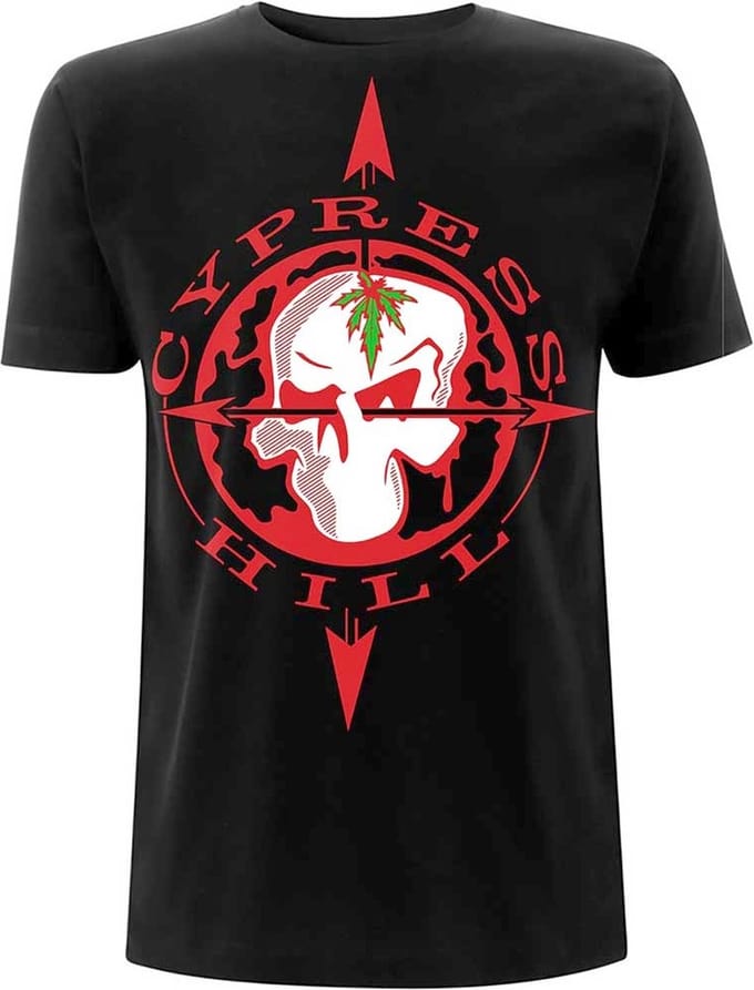 Cypress Hill - Skull Compass Heren T-shirt - L - Zwart