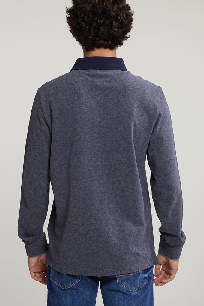 River Woods Lux Jaspe Pique Cf Ls Maat: S | Poloshirts Outlet | Heren