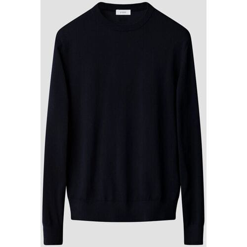 Eton Trui Luxury Extrafine Merino Crew Neck Navy / male