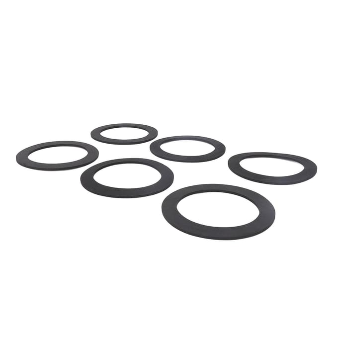 10PCS Anneaux d'étanchéité pour haut-parleur Joint d'étanchéité pour haut-parleur Antichoc Antidérapant Réduction du bruit EVA Haut-parleur gray