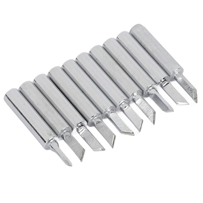 10 Pièces Pointes de Fer à Souder de Rechange Station de Soudure Électrique Accessoires d'Équipement de Soudage avec Trou