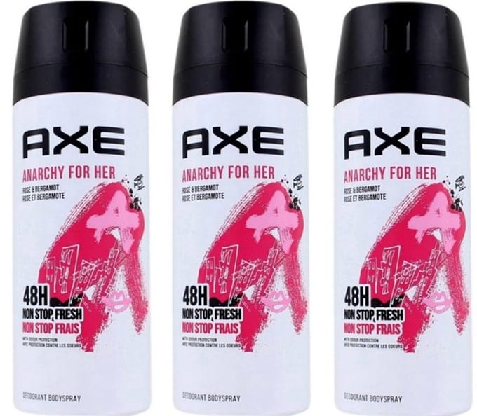 Axe Deodorant Anarchy For Her 150ml - Voordeelverpakking 3 stuks