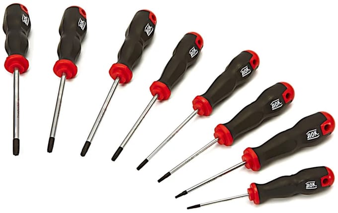 AOK 8 Delige Professionele Schroevendraaierset Torx Slagvast