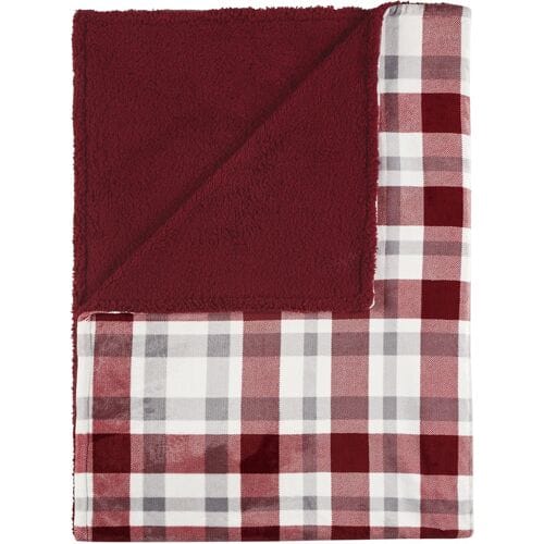LIVARNO Fleece plaid 150 x 200 cm (geruit/rood)