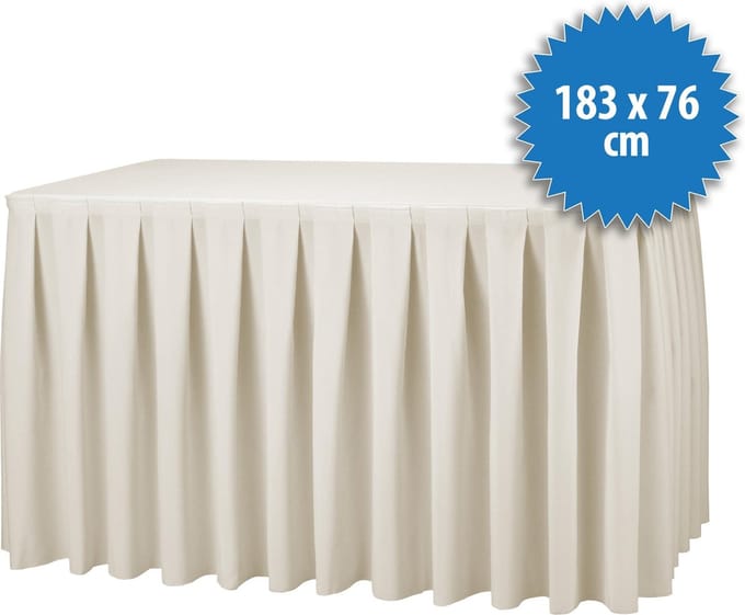 Combiskirting Boxpleat 250% - 183x76cm - Ecru