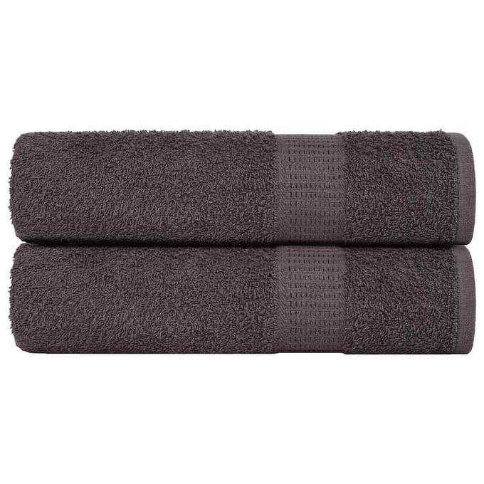 vidaXL - Handdoeken - FROGN - 2 - st - 50x100 - cm - 360 - g/m² - antraciet