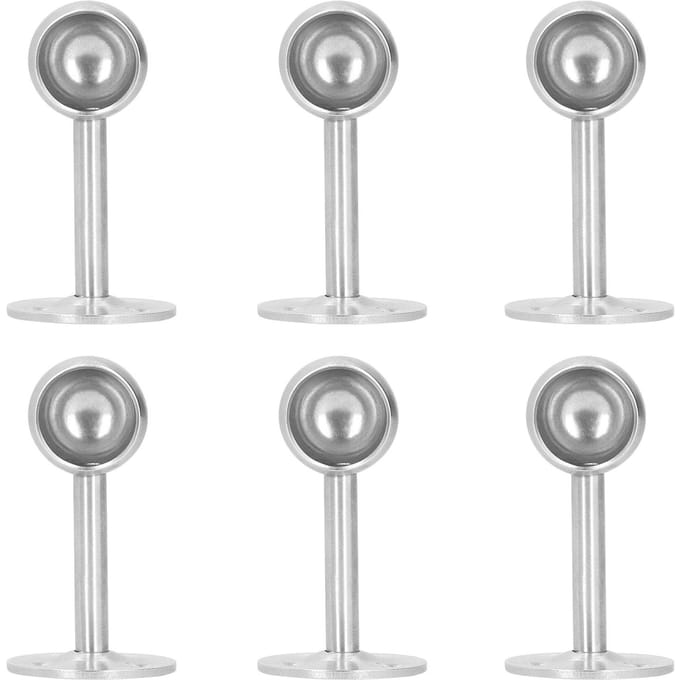 6 Stuks Flens Socket Roestvrij Staal Gordijnroede Beugels Kledingkast Stanghouder Hardware Fitting22