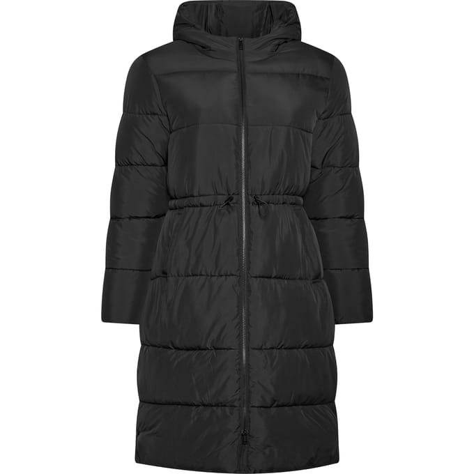 Yours Zwarte Lange Pufferjas Size 42