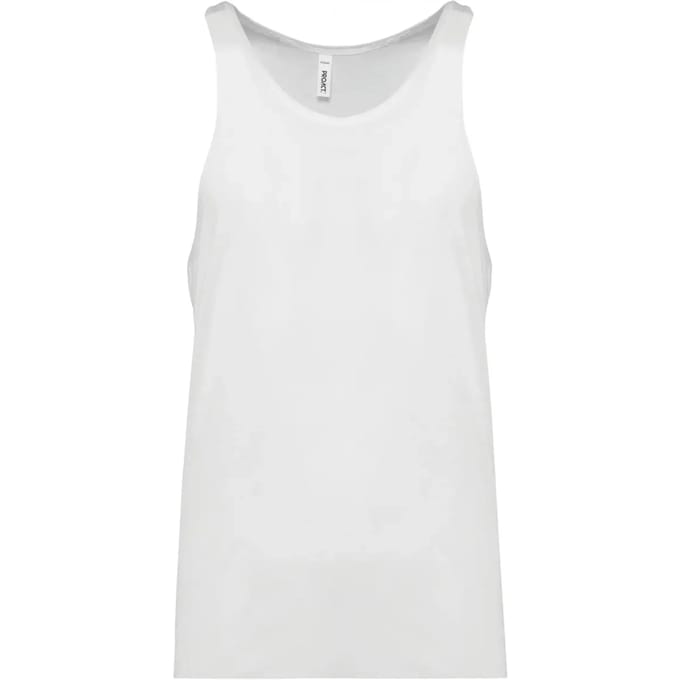 Triblend herentanktop sportshirt 'Proact' White - S