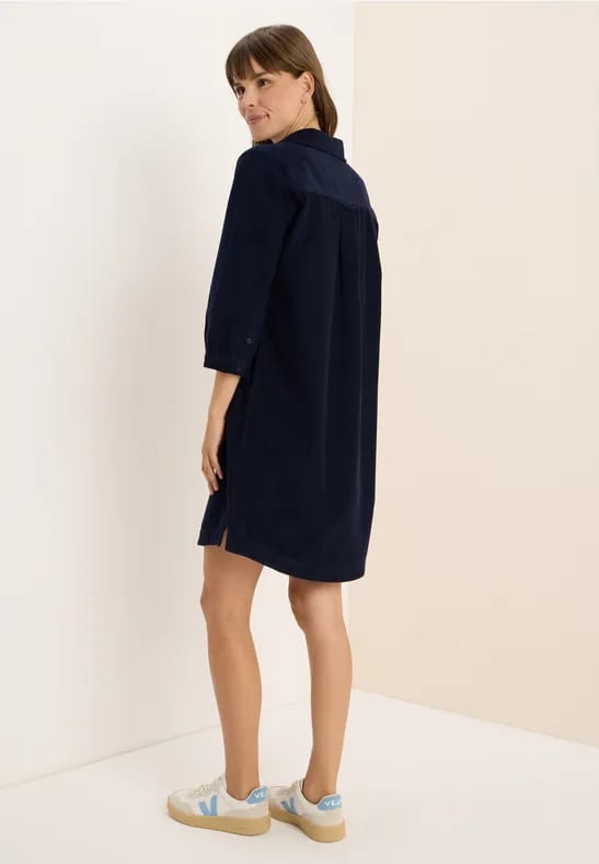 Corduroy jurk in effen kleur