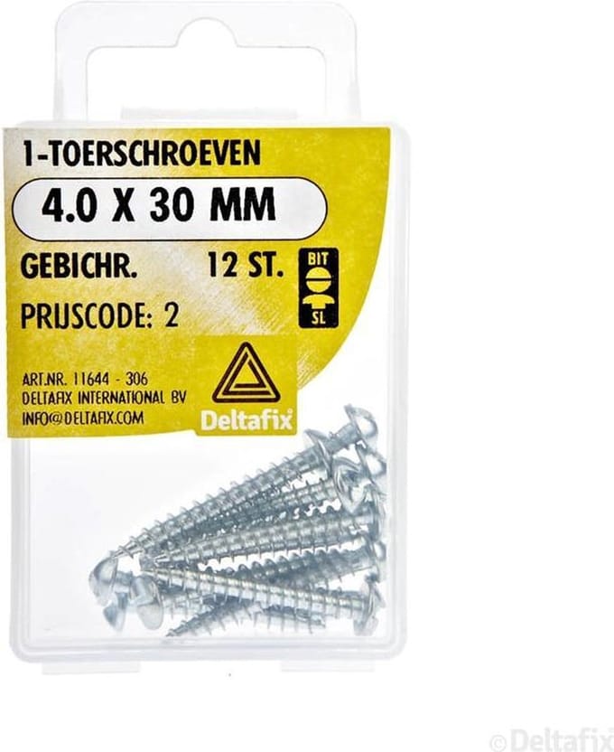 4.0x30mm 1-toerschroef gebichr. 12st