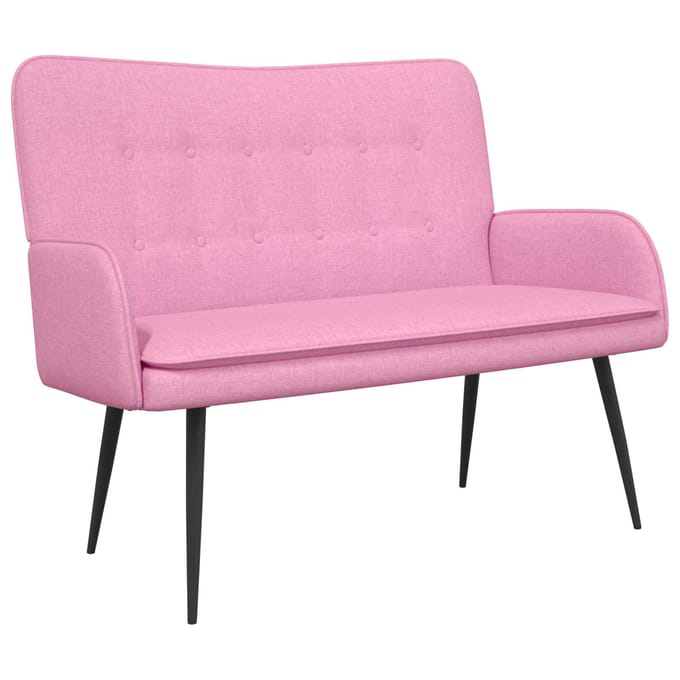 vidaXL - 2-Zits - Sofa - Roze - 115 - x - 61 - x - 87 - cm - Stof