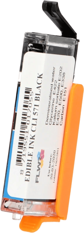 FLWR - Inktcartridge / Eetbaar CLI-571BK / Zwart - Geschikt voor Canon