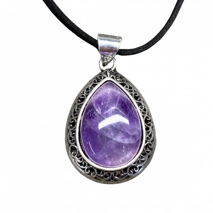Ketting amethist hanger 45 cm - Charme Bijoux