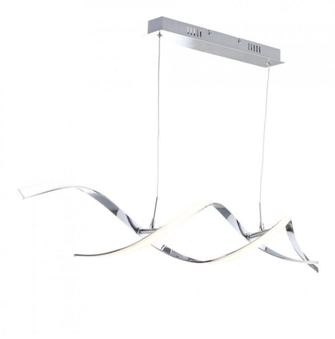 Kosilum - Galba - Hanglamp - Zilver/Chroom - Metaal en aluminium