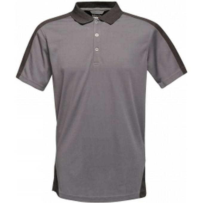 Regatta Herencontrast Coolweave Polo Shirt (Afdichting Grijs/Zwart)