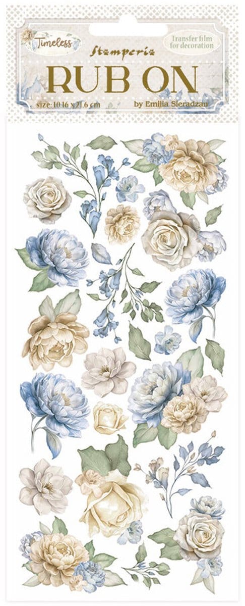 Stamperia - Timeless Rub-On 4x8,5 Inch Flowers (DFLRB160)