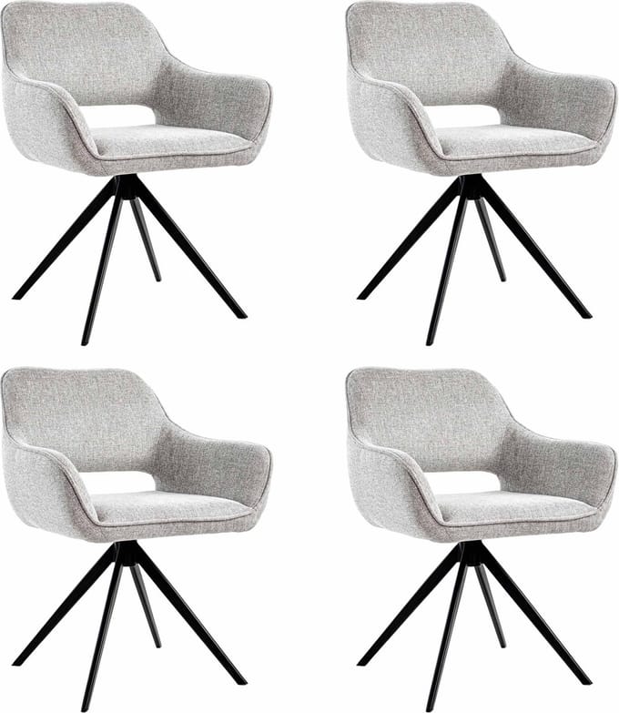 Set van 4 Kick draaistoel Miyo - grijs