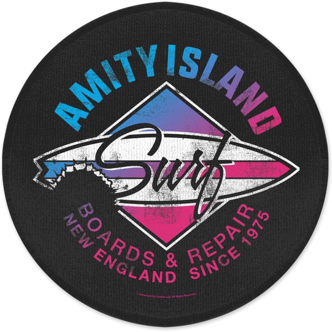 Jaws Amity Island Surf Round Bath Mat