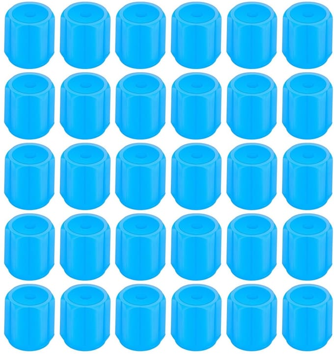 Dailygoods- Ventieldop 30 Stuks - Luminous Ventieldoppen - Dustproof - ABS Materiaal - Blauw - Verbeterde Zichtbaarheid - Ventildeksel